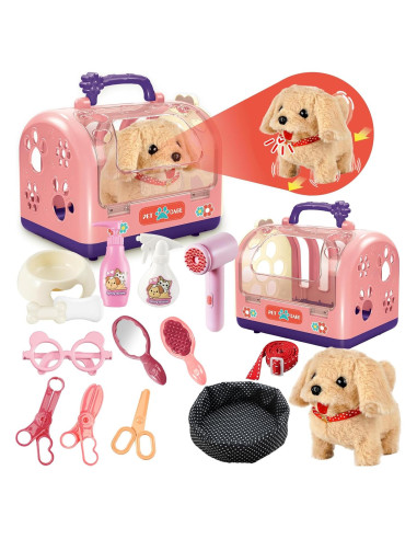 Juguete Interactivo Perro de Peluche STAY GENT con Accesorios