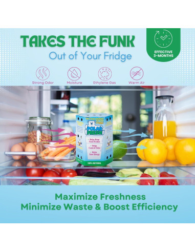 Desodorante de Refrigerador Polar Fresh - Eliminador de Olores y Control de Humedad 340g