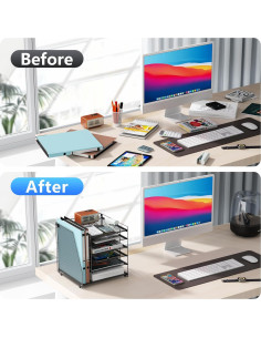 Organizador de Escritorio Gianotter 6 Niveles Metal Negro 2