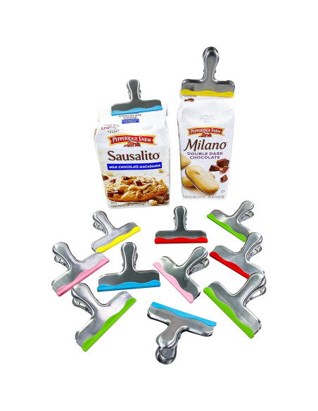 Paquete de 12 Clips de Metal YARALL con Silicona 7.9x6.5cm