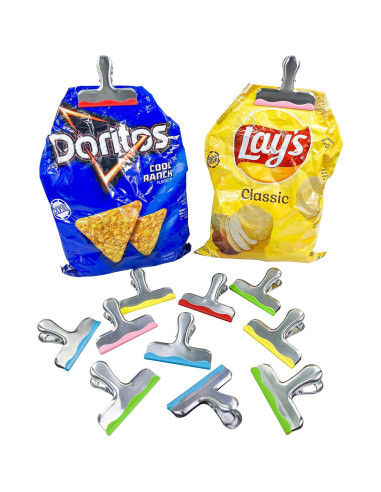 Paquete de 12 Clips de Metal YARALL con Silicona 7.9x6.5cm