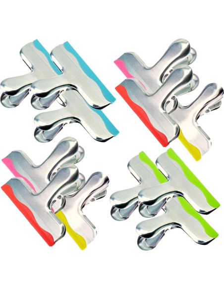 Paquete de 12 Clips de Metal YARALL con Silicona 7.9x6.5cm