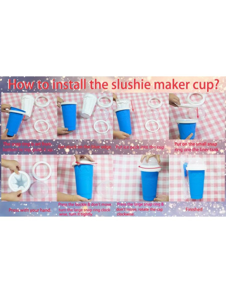 Taza Mágica Slushie Honbuty 350ml Azul Silicona