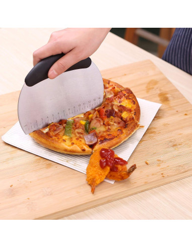 Raspador de Masa Cortador de Pizza XoYoZo Acero Inoxidable 16.3cm