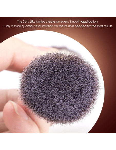 Brocha de Maquillaje KINGMAS Doble Cara Kabuki 180mm