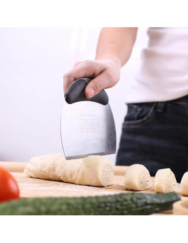 Raspador de Masa Cortador de Pizza XoYoZo Acero Inoxidable 16.3cm