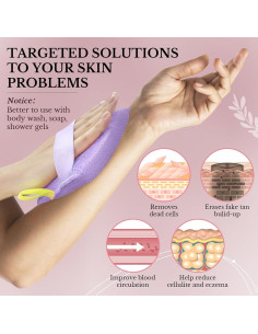 Esponja Exfoliante para el Cuerpo MIG4U - Paquete de 3 Clásico 2