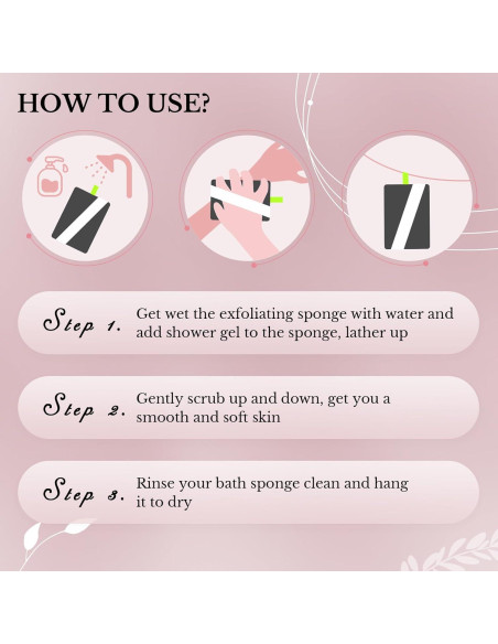 Esponja Exfoliante para el Cuerpo MIG4U - Paquete de 3 Clásico