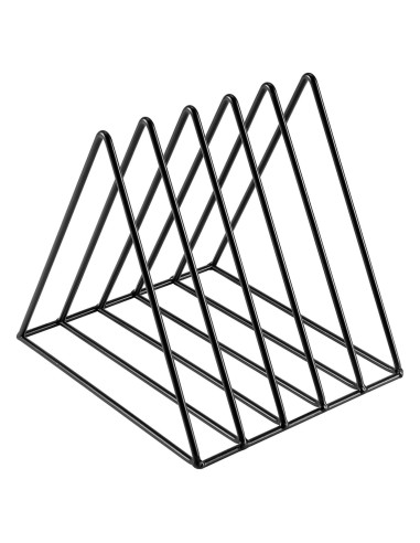 Soporte de Archivos Triangular Goiio de Metal 5 Ranuras Negro