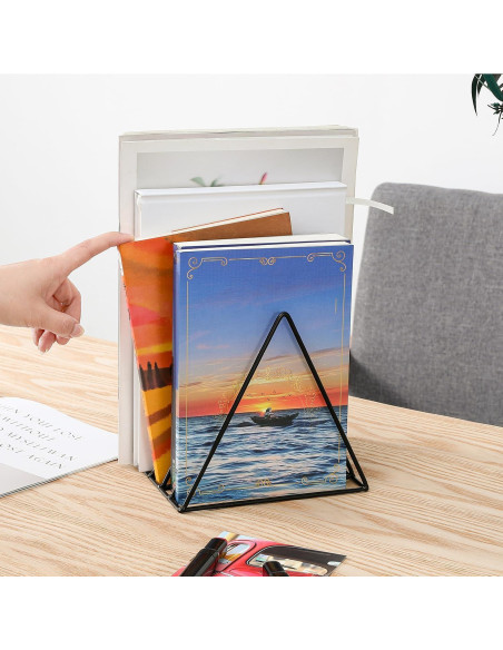 Soporte de Archivos Triangular Goiio de Metal 5 Ranuras Negro