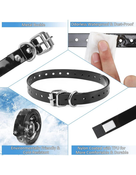 Correa de perro impermeable LuckinPET 1.9 cm x 71.1 cm ajustable