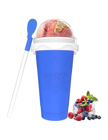Taza Hacedora de Slushie Jairuty 350ML Azul Reutilizable