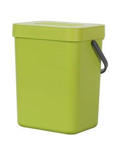 Basurero Colgante EKO 3L Verde con Tapa para Cocina