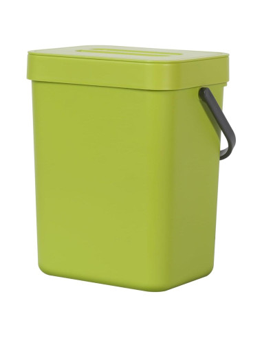 Basurero Colgante EKO 3L Verde con Tapa para Cocina