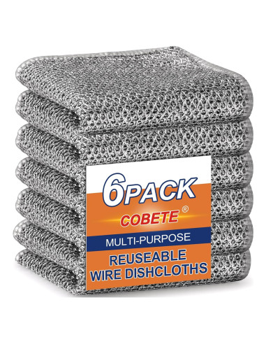 Paño de Cocina COBETE 20x20 cm Sin Rayones - Paquete de 6