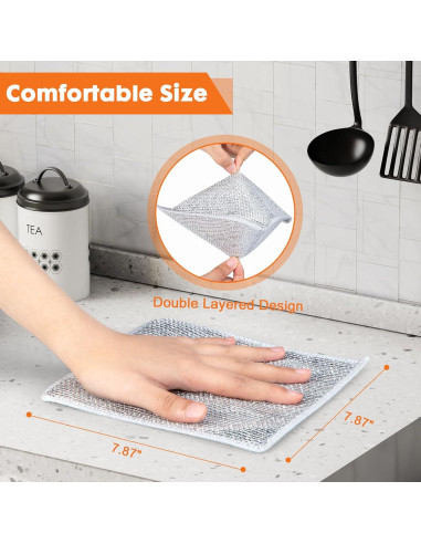 Paño de Cocina COBETE 20x20 cm Sin Rayones - Paquete de 6