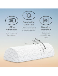 Almohada de Soporte Ajustable Coop Home Goods - Cuña Viscoelástica 2