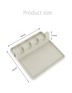 Reposaplatos de Silicona Pudaxiaaa Resistente al Calor Negro 2