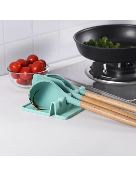 Reposaplatos de Silicona Pudaxiaaa Resistente al Calor Negro