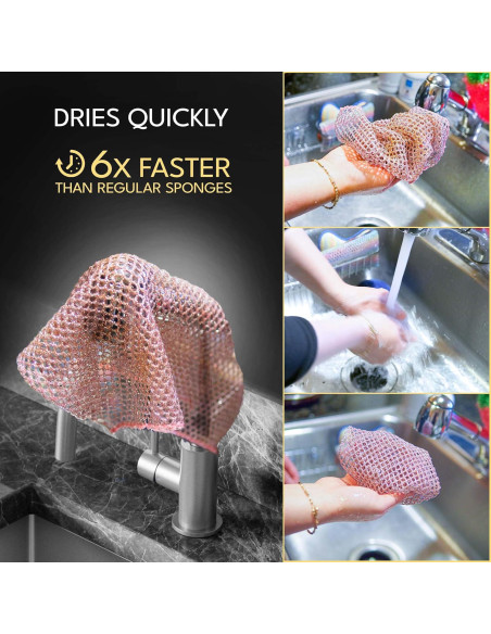 Estropajos de Cocina The Crown Choice 2 Pzs Nylon Sin Rayones