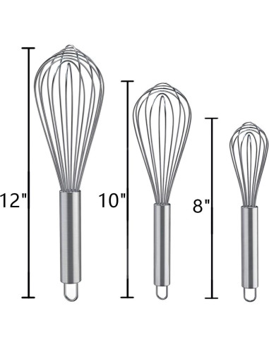 Batidores de acero inoxidable Plateau ELK, 3 piezas 20-30 cm