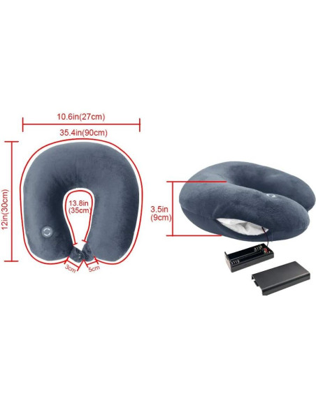 Almohada de Cuello Vibrante Hooshing UNECK LAN Azul Marino