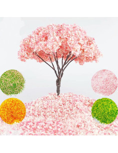 Woohome Kit de Polvo de Árbol 7 Colores para Modelos Miniatura 20g 2
