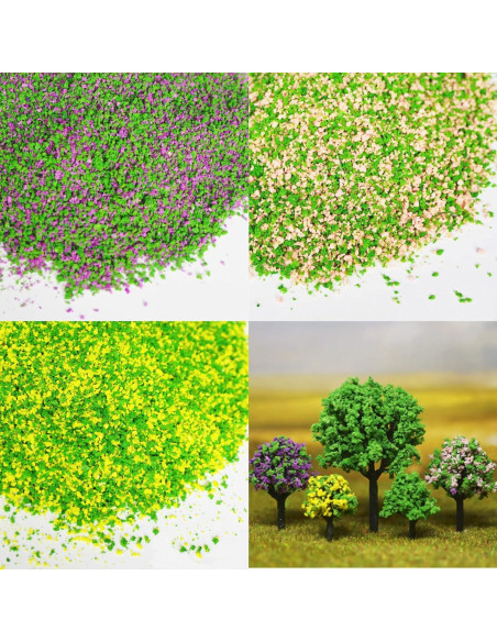 Woohome Kit de Polvo de Árbol 7 Colores para Modelos Miniatura 20g