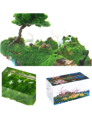 Woohome Kit de Polvo de Árbol 7 Colores para Modelos Miniatura 20g