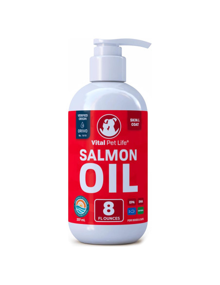Aceite de Salmón Vital Pet Life 227 g - Omega 3 para Mascotas