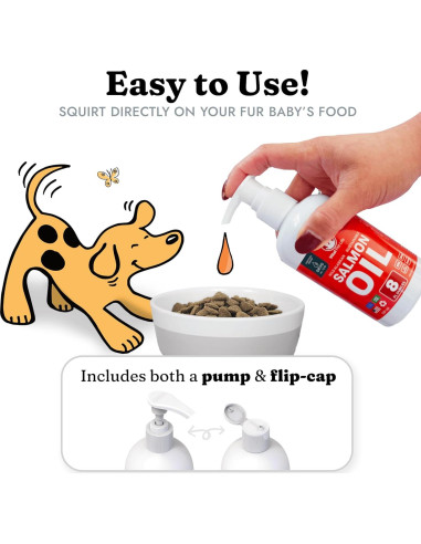 Aceite de Salmón Vital Pet Life 227 g - Omega 3 para Mascotas