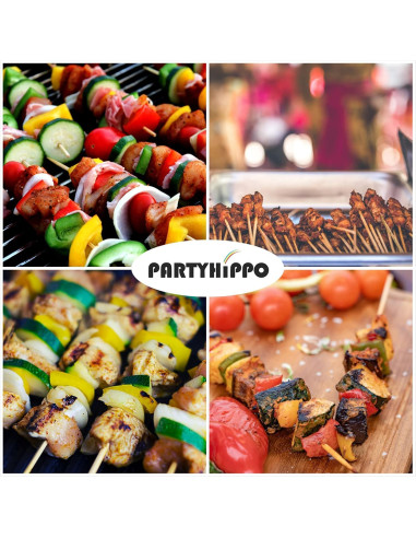 Pinchos de Bambú Natural 40cm (200 PCS) para BBQ y Fiesta