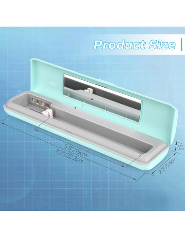 Estuche Desinfectante de Cepillo de Dientes UVC YourMate Azul