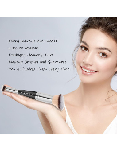 Brocha de Maquillaje Daubigny Doble Cara Angulada 18.6cm