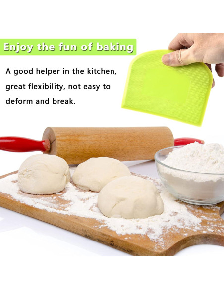 Raspador de Masa WAFJAMF 2 Pcs Grado Alimenticio Flexible