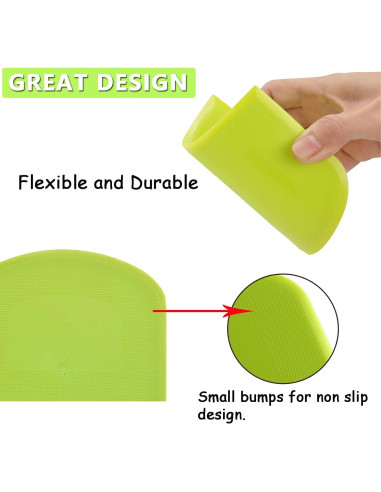 Raspador de Masa WAFJAMF 2 Pcs Grado Alimenticio Flexible
