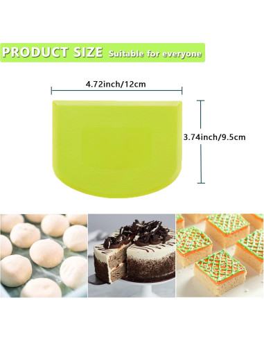 Raspador de Masa WAFJAMF 2 Pcs Grado Alimenticio Flexible