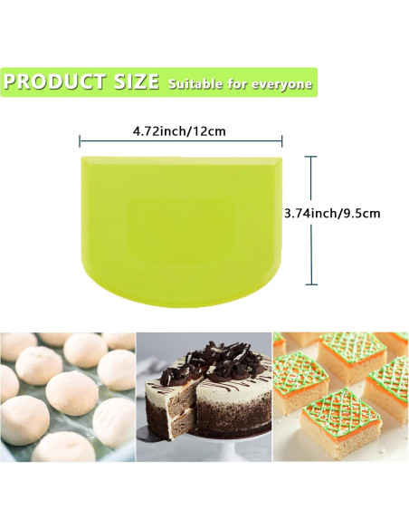 Raspador de Masa WAFJAMF 2 Pcs Grado Alimenticio Flexible