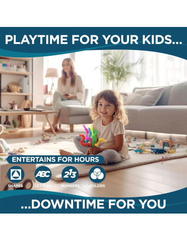 BUNMO Tubos Pop - Juguetes Sensoriales para Niños 3+ - Paquete de 8