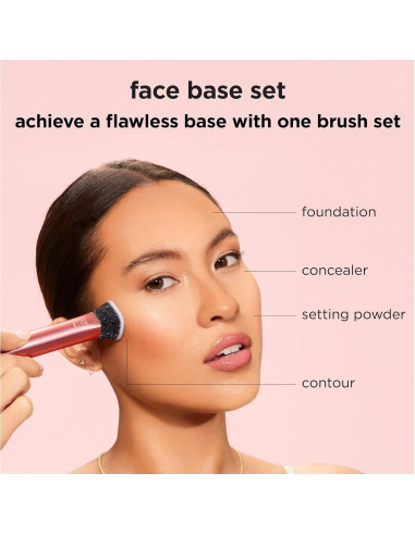 Set de Brochas de Maquillaje Real Techniques - 4 Piezas para Base