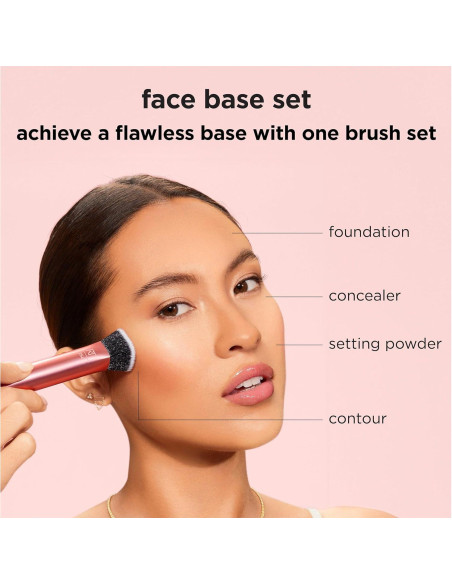 Set de Brochas de Maquillaje Real Techniques - 4 Piezas para Base