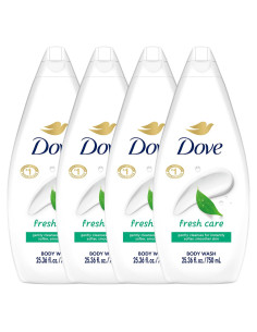 Gel de Ducha Dove Cuidado Fresco 4-Pack 750 ml Hidratante