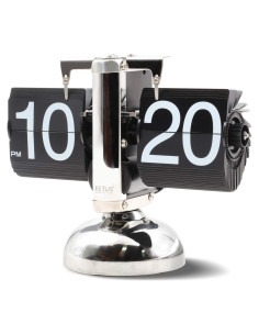 Reloj de Mesa Betus Flip Retro Mecánico Digital 20.3x16.5cm Negro