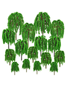 16 Piezas Árboles Miniatura Kepfire 4.3-9.4 cm Diorama