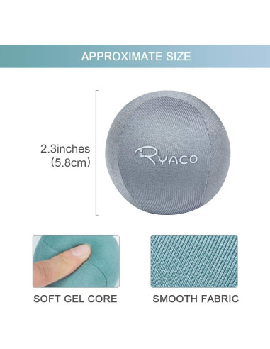 Pelotas de Estrés Ryaco 2 Piezas Gel 5.8 cm Alivio Ansiedad
