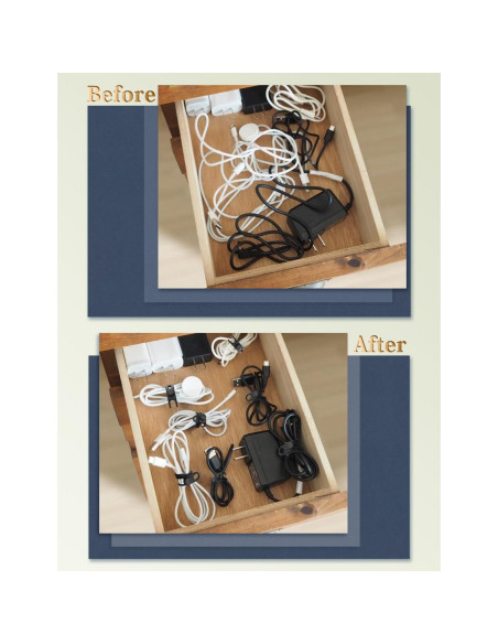 20 Sujetadores de Cable de Silicona Reutilizables Kanemc