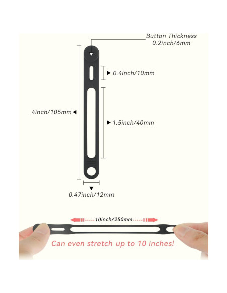 20 Sujetadores de Cable de Silicona Reutilizables Kanemc