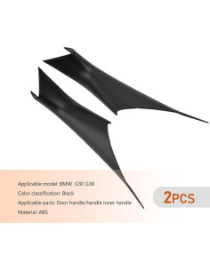 Pack 2 Cubiertas Manijas Puerta BMW Serie 5 Yumfugu Negro 2
