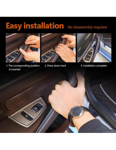 Pack 2 Cubiertas Manijas Puerta BMW Serie 5 Yumfugu Negro