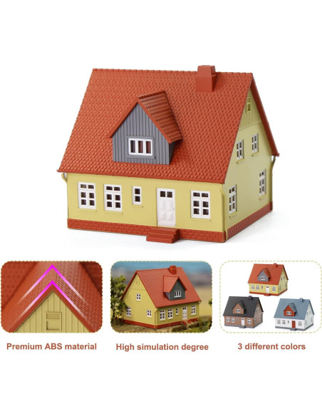 3 Casas Modelo Escala N 1:160 EVEMODEL JZN02